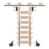 Meadow Lane Ladder 92 in. Pre-Finished Oak Bronze Hook with 8 ft. Rail Kit EG.300-92RO-08.07-PF